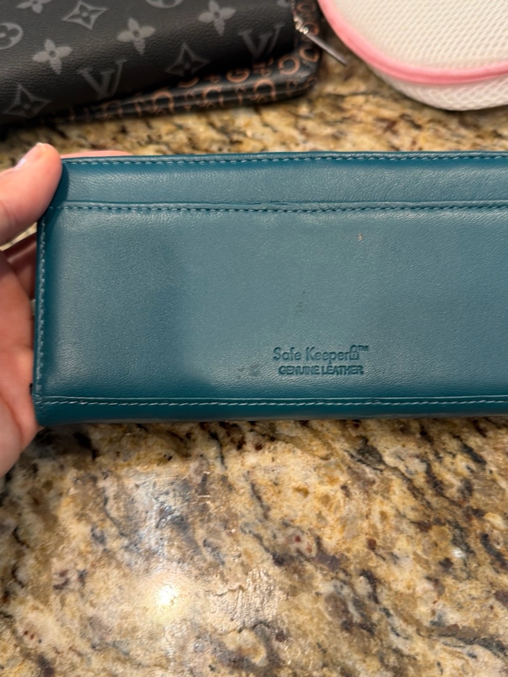 Safe Keepers Teal Genuine Leather Wallet